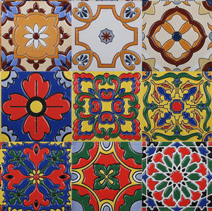 Stile marocchino 300*300 <span class=keywords><strong>antico</strong></span> fiore caratteristica decorativi in ceramica pavimento di piastrelle - Product Image 2