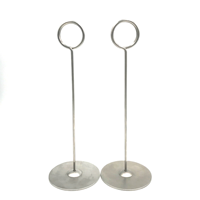 Vente en gros de porte-numéro de table, porte-photo, nom circulaire, table à manger, porte-mémo, carte de mariage, bureau, métal