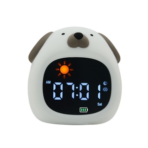 Tùy Chỉnh Âm Thanh Nhạc Chuông Sạc Phòng Ngủ Cạnh Giường Ngủ Kid Trẻ Em Trẻ Em LED Thông Minh Thức Dậy Ánh Sáng Mặt Trời Mọc Kỹ Thuật Số Bàn Bảng Đồng Hồ Báo Thức - Product Image 4