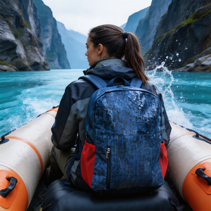 กระเป๋าเป้ผ้าลายเกล็ดหิมะ 300D น้ำหนักเบา สำหรับใช้ในชีวิตประจำวัน พร้อมช่องเสียบหูฟัง รองรับการใส่ถุงน้ำ สำหรับเดินป่าและท่องเที่ยว - Product Image 4