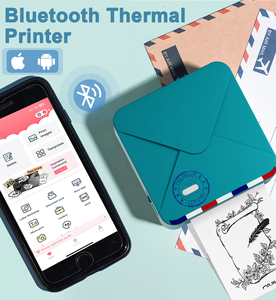 Imprimante thermique portable mini Phomemo M02S, imprimante de poche pour photos et étiquettes de Noël, compatible iOS, certifiée ROHS, imprimante de bureau portable pour autocollants - Product Image 4