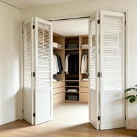 Cloison de séparation pliable en bois massif à persiennes réglables, finition naturelle, pour chambre, salon, patio