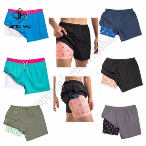 Shorts de sport pour hommes avec doublure respirante 2 en 1, logo personnalisé, été - Product Image 2