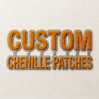 Patchs en chenille thermocollants personnalisés avec logo, broderie de serviette, patchs en chenille personnalisés pour vêtements