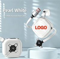 Cable de Carga Retráctil Universal USB 3 en 1 con Logotipo Personalizado, Cable de Datos para Teléfono/Tipo-C/Android con Carga Rápida para iPhone