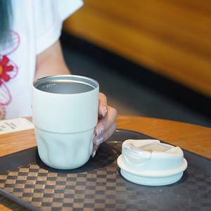 Nouvelle tasse thermos en acier inoxydable 316 pour hommes femmes étudiants-haute couleur valeur filet rouge pudding droit boisson tasse à café sous vide - Product Image 3