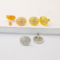 Boucles d'oreilles ovales en zircon de qualité supérieure pour le dropshipping, en cuivre, design européen et américain tendance, minimalistes, cadeau de mode