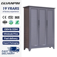 Armoire de rangement en acier économique et assemblable avec portes à double battant pour balcon d'appartement