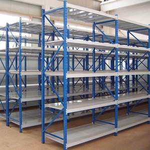 Étagères à longue portée largement utilisées, rayonnages industriels en acier <span class=keywords><strong>métallique</strong></span>, rayonnages <span class=keywords><strong>d</strong></span>'entrepôt sans boulons, unités de stockage pour supermarchés - Product Image 1