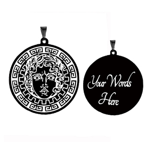Collar con Colgante de Acero Inoxidable con Talismán Cortado con Láser, Amuleto de <span class=keywords><strong>Apolo</strong></span>, <span class=keywords><strong>Dios</strong></span> Solar Pagano de la Antigua Grecia - Product Image 5