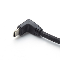 Kabel USB-C Tipe C Male USBC Sudut Kanan 90 Derajat OTG Data PD Pengisian Daya USB4 USB4.0 USB 240W 3.1 3.2 4.0 Kabel Kustom