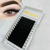Extensions de cils volume effet velours mat noir intense, faites à la main, sans cruauté animale, fournitures pour extensions de cils, logo personnalisé, individuelles