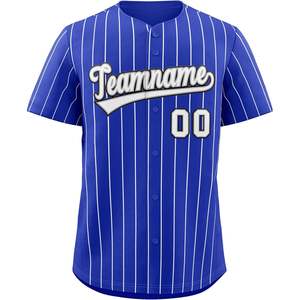 Maillot de baseball à fines rayures personnalisé pour hommes/femmes/chemise boutonnée pour jeunes avec nom et numéro personnalisés imprimés ou cousus - Product Image 3