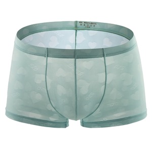 Calzoncillos Bóxer para <span class=keywords><strong>Hombre</strong></span> con Diseño Jacquard de Corazón, Finos, de Seda Helada, Sexys, Transparentes y Transpirables - Product Image 5