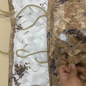 Rede de camuflagem de poliéster de três camadas para caça deserto camuflagem neve branca camuflagem dupla face - Product Image 4