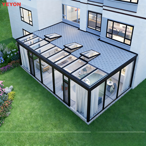 <span class=keywords><strong>Terraza</strong></span> Exterior Cerrada y Aislada, Invernadero de Aluminio y <span class=keywords><strong>Vidrio</strong></span> para Patio Trasero, <span class=keywords><strong>Vidrio</strong></span> Templado Doble para Uso Residencial y de Oficina - Product Image 1