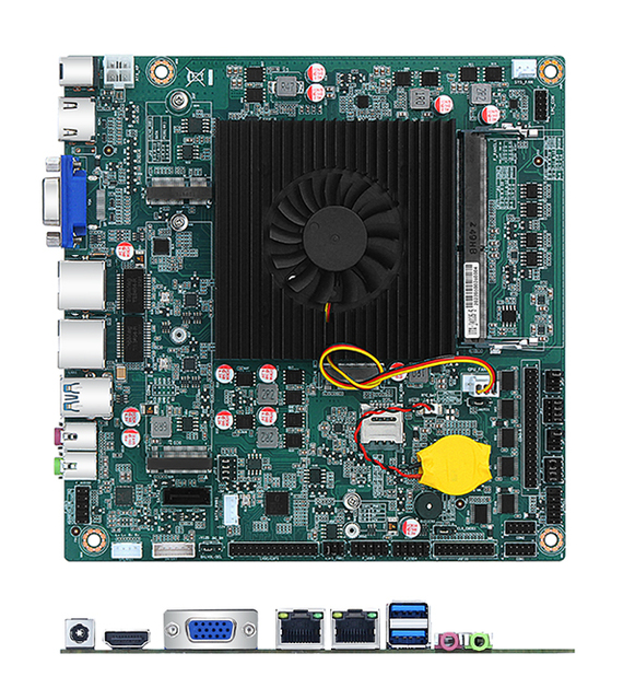 Embedded Industrial Mini-ITX Motherboard Intel Gemini Lake J4125/N4000 SOC 2 RJ45 GBe LAN 6 COM LVDS VGA SATA Hard DDR4 for