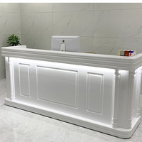 Meubles de bureau écologiques de haute qualité, modernes, OEM, comptoir de réception, comptoir de caisse pour centre commercial, salon de beauté, hôtel