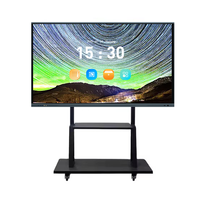 Tableau blanc interactif intelligent avec écran tactile 4K IFPD Android 15/16 pour réunions, avec suivi de caméra IA et écran sans fil