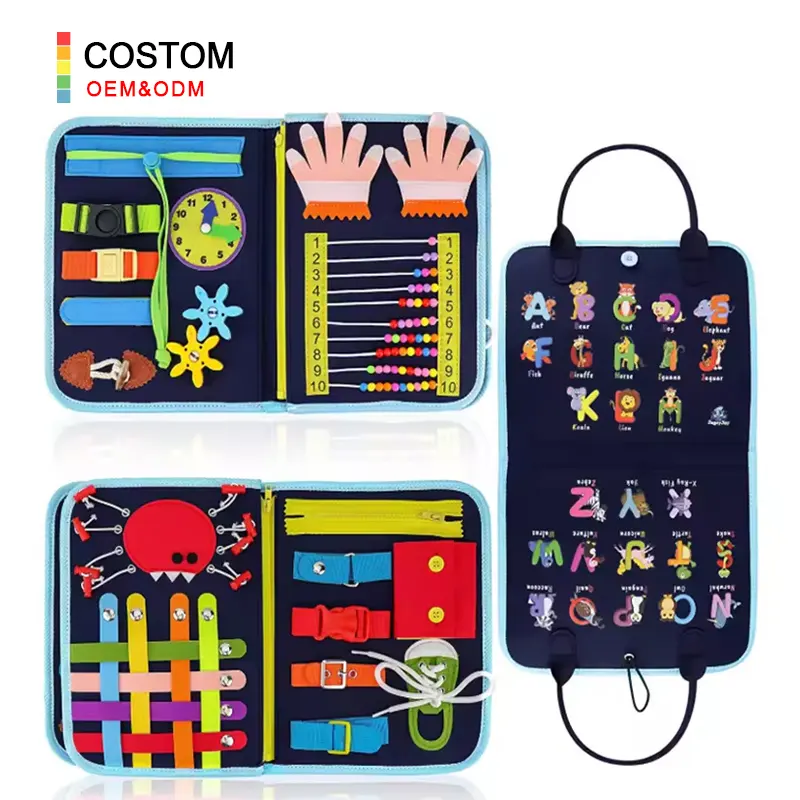2023 Best-selling Cloth Activity Busy Bag Montessori Early Educational Felt Sensory Baby Toys Toddler buys board book