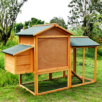 Poulailler extérieur en bois massif résistant aux intempéries pour lapins, poulets de chair et animaux de compagnie – Fourniture B2B légère