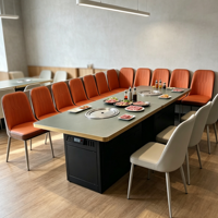 Table de barbecue commerciale Jilu Easy Clean avec grille de cuisson, sans fumée, auto-purifiante, avec échappement inférieur pour la restauration