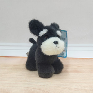 Peluche de Cachorro Blanco y Negro, <span class=keywords><strong>Mini</strong></span> <span class=keywords><strong>Perro</strong></span> de Peluche para Decoración de Cuarto Infantil, Regalo para Niños, Muñeco de Animal Suave y Adorable - Product Image 1