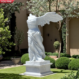 Youfine lâu đài khách sạn ngoài trời Vườn chạm khắc cuộc sống kích thước cổ điển đá cẩm thạch nữ thần chiến thắng Tượng điêu khắc - Product Image 3