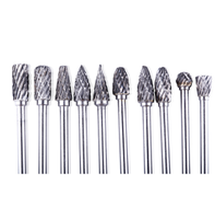 Fraise en carbure de tungstène de haute précision, cylindrique, formes A, B, G, F, L, avec queue de 1/2'' pour l'ébavurage