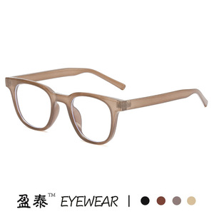 แว่นตา Yingtai ทรงสี่เหลี่ยม ป้องกันแสงสีฟ้า สำหรับผู้หญิง เลนส์แบบ Plano กรอบเต็มทรง Retro วัสดุเรซิ่น - Product Image 5
