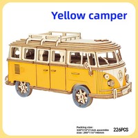 Manual de Práctica de Decoración del Hogar DIY, Rompecabezas de Madera 3D para Adultos y Niños, Rompecabezas 3D de Autocaravana