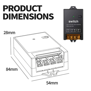 Interrupteur sans fil haute puissance AC 220V 30A, télécommande RF 433, utilisé pour le contrôle des systèmes d'irrigation agricole et d'éclairage - Product Image 4