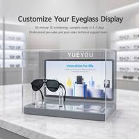 Support de Comptoir Pliable en Acrylique Transparent de 3 mm avec Verrouillage pour Écran Numérique, Base de Montage Sécurisée pour Présentoir de Lunettes Intelligentes