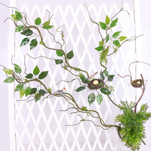 1 branche d'<span class=keywords><strong>arbre</strong></span> artificielle épaisse et pliable, longue et flexible avec feuilles, pour décoration murale intérieure et extérieure, arche de jardin - Product Image 3