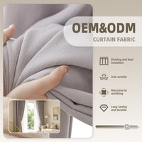 Tissu occultant de luxe noir en gros pour rideaux et textiles de chambre à coucher, vente chaude OEM/ODM
