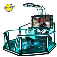 Máquina de juegos de realidad virtual 9D, simulador de tiro VR para interiores, plataforma para caminar en el espacio de octava para parque de atracciones, compras de Metal