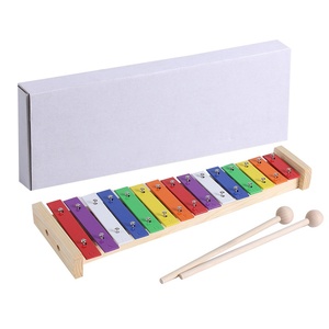 Xylophone Glockenspiel en métal coloré à 15 tons, instrument de percussion Orff pour enfants, jouet musical éducatif précoce pour enfants - Product Image 2