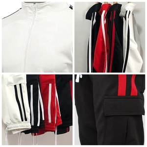 Chándal con cremallera para <span class=keywords><strong>hombre</strong></span> de alta calidad, chándal colorido para correr, <span class=keywords><strong>sudadera</strong></span> con cremallera con estampado en blanco y bolsillo - Product Image 3