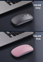 Nouvelle souris de jeu sans fil silencieuse et colorée BT 2,4 GHz, capteur optique USB, rechargeable, rétroéclairage LED, 4 boutons, compatible avec les ordinateurs portables