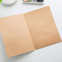 Pochette en papier kraft biodégradable portable personnalisée pour l'emballage de documents et le rangement de dossiers de bureau avec impression de logo