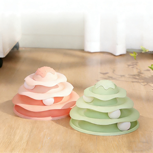 Jouet pour chat en peluche écologique imperméable, plateau de jeu en forme de crème glacée, plateau tournant magique pour l'auto-entretenissement des chatons - Vente chaude - Product Image 1