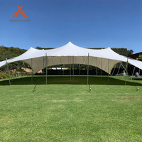 Kawagebo Kamp (KK) 39' X 26' Polyester 96 ㎡   Tente de camping imperméable en PVC pour 40-50 personnes, auvent, tente extensible pour salon professionnel