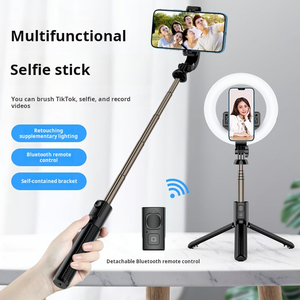 FTL-Trépied pour selfie stick V01S, avec anneau lumineux détachable de <span class=keywords><strong>6</strong></span> pouces, télécommande sans fil, monopode pour l'extérieur TikTok - Product Image 4