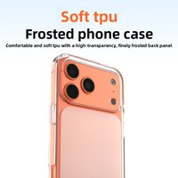 Pour I18e 17 Pro Max, coque souple transparente mate antichoc intégrale en TPU avec moulage par injection et design personnalisable