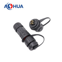 Barre d'éclairage Led Câble Disposition Connecteur DC monté sur panneau M12 4Pin Type de soudure Femelle Connecteur plastique IP68 avec capuchon