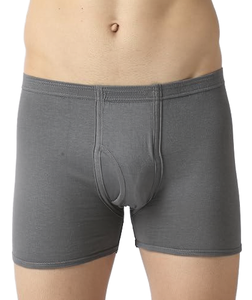 Boxer pour homme 100% Coton jetable respirant tricoté taille mi-haute couleur unie (Lot de 2) ODM-Noir/Bordeaux Tailles L - Product Image 1