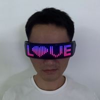 Lunettes LED intelligentes contrôlées par application, rechargeables par USB, avec affichage défilant, personnalisables, pour messages DIY, lunettes lumineuses pour fêtes