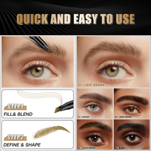 Lápiz de Cejas de Cuatro Puntas, Resistente al Agua, Larga Duración, Acabado Mate para Cejas Naturales - Product Image 5