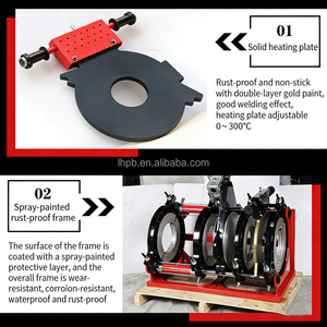 Machine de soudage à chaud HDPE 63-200 mm, soudeuse manuelle pour tuyaux PE, soudeuse à chaud pour polyéthylène, soudeuse à chaud pour plastique - Product Image 6