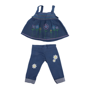 MSYO - Traje de Mezclilla de Moda para Muñecas de 18 Pulgadas, Juguete Mini DIY, Ropa de Poliéster con Diseño de Margarita para Muñecas - Product Image 2